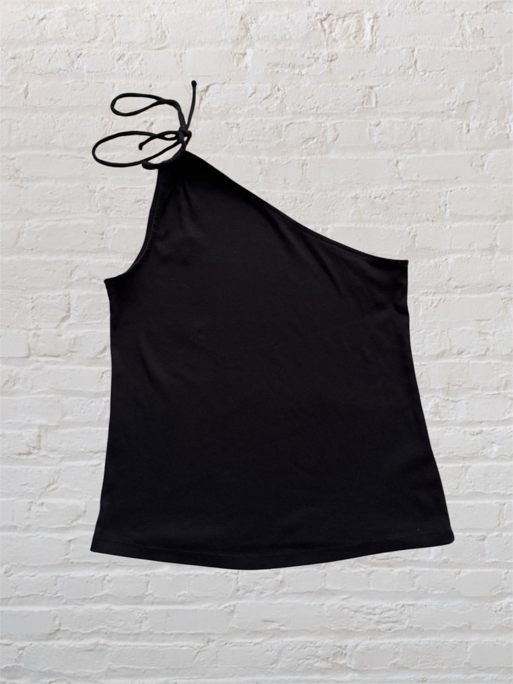 🆕 Old Navy ribbed black tie detail one shoulder tank top